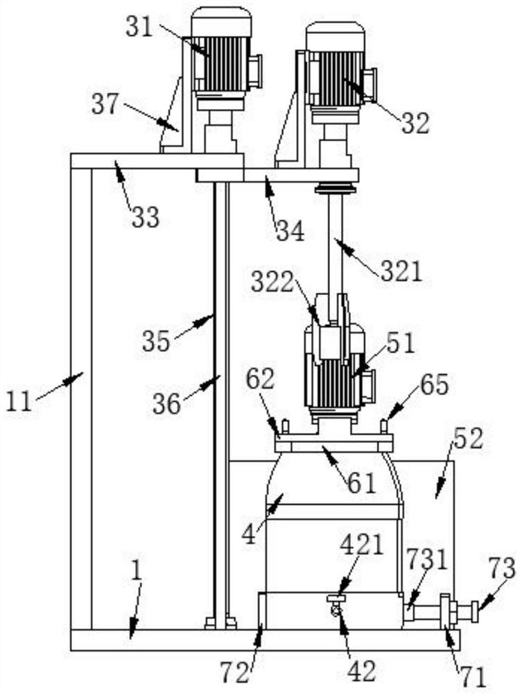 Stirring equipment and stirring method for daily chemical production
