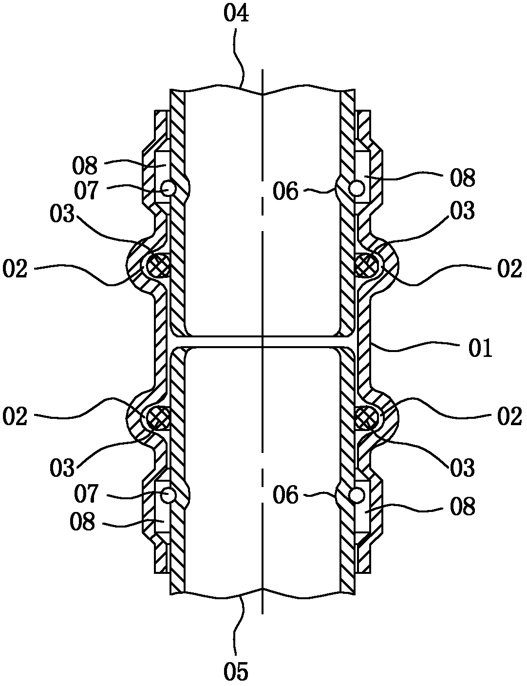 Machine capable of simultaneously carrying out pipe cutting and ring pressing on pipe