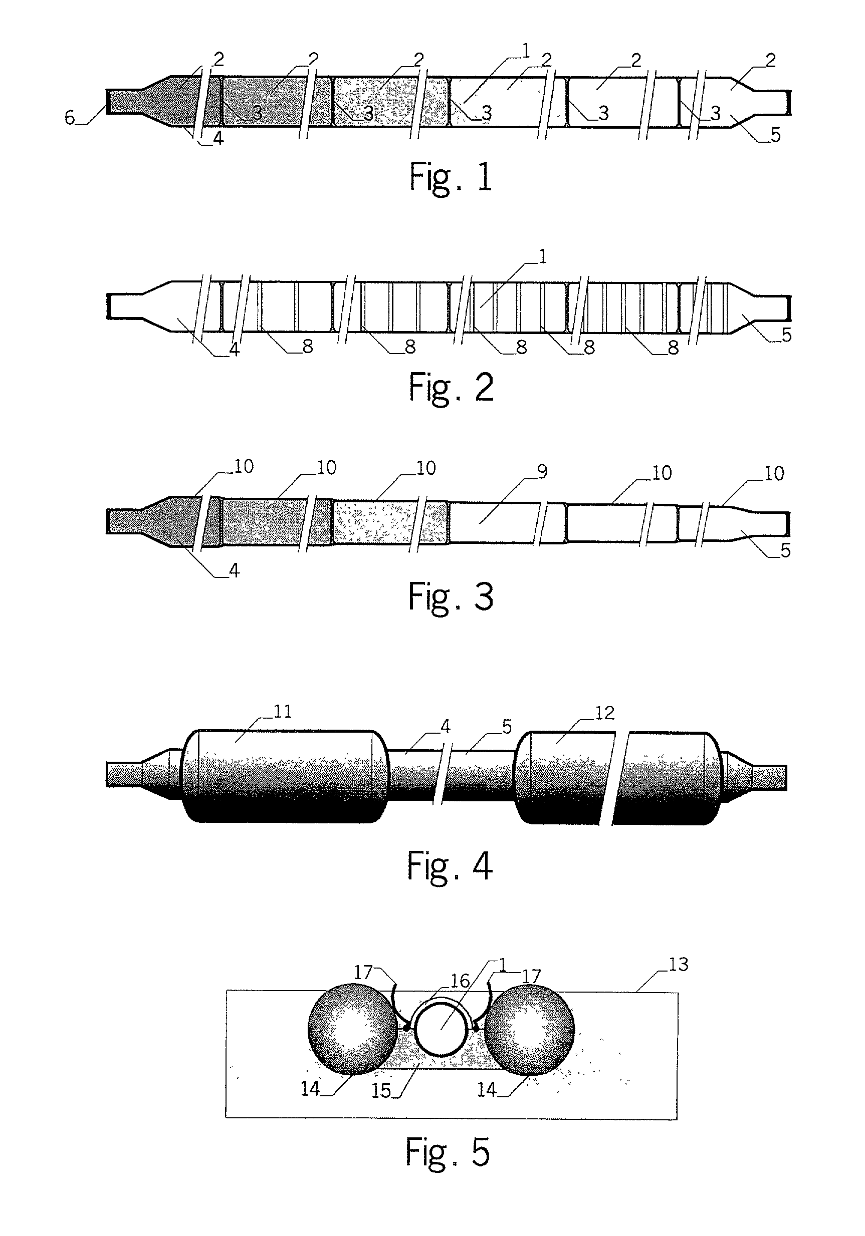 Tension leg and method for transport, installation and removal of tension legs pipelines and slender bodies