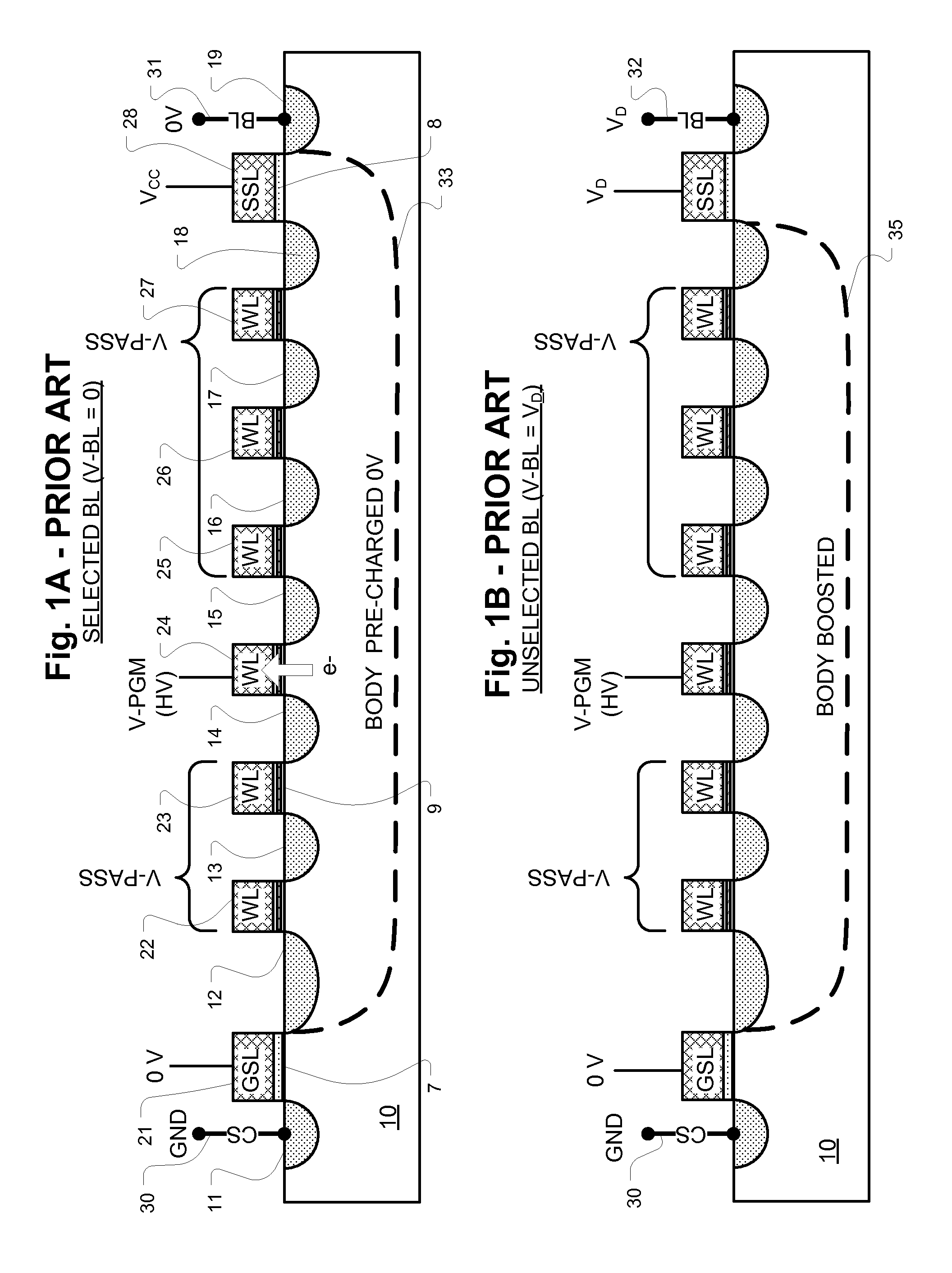 Low voltage programming in NAND flash with two stage source side bias
