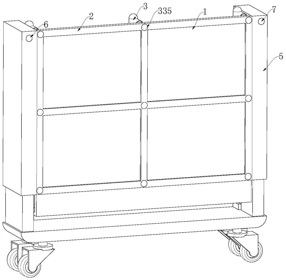 Multimedia screen mobile exhibition display device based on somatosensory interaction