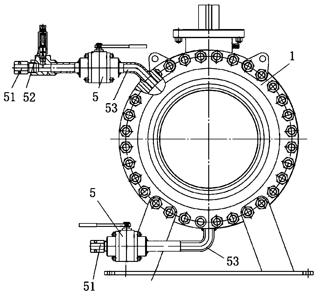 Multi-seal split fixed ball valve of double-piston structure