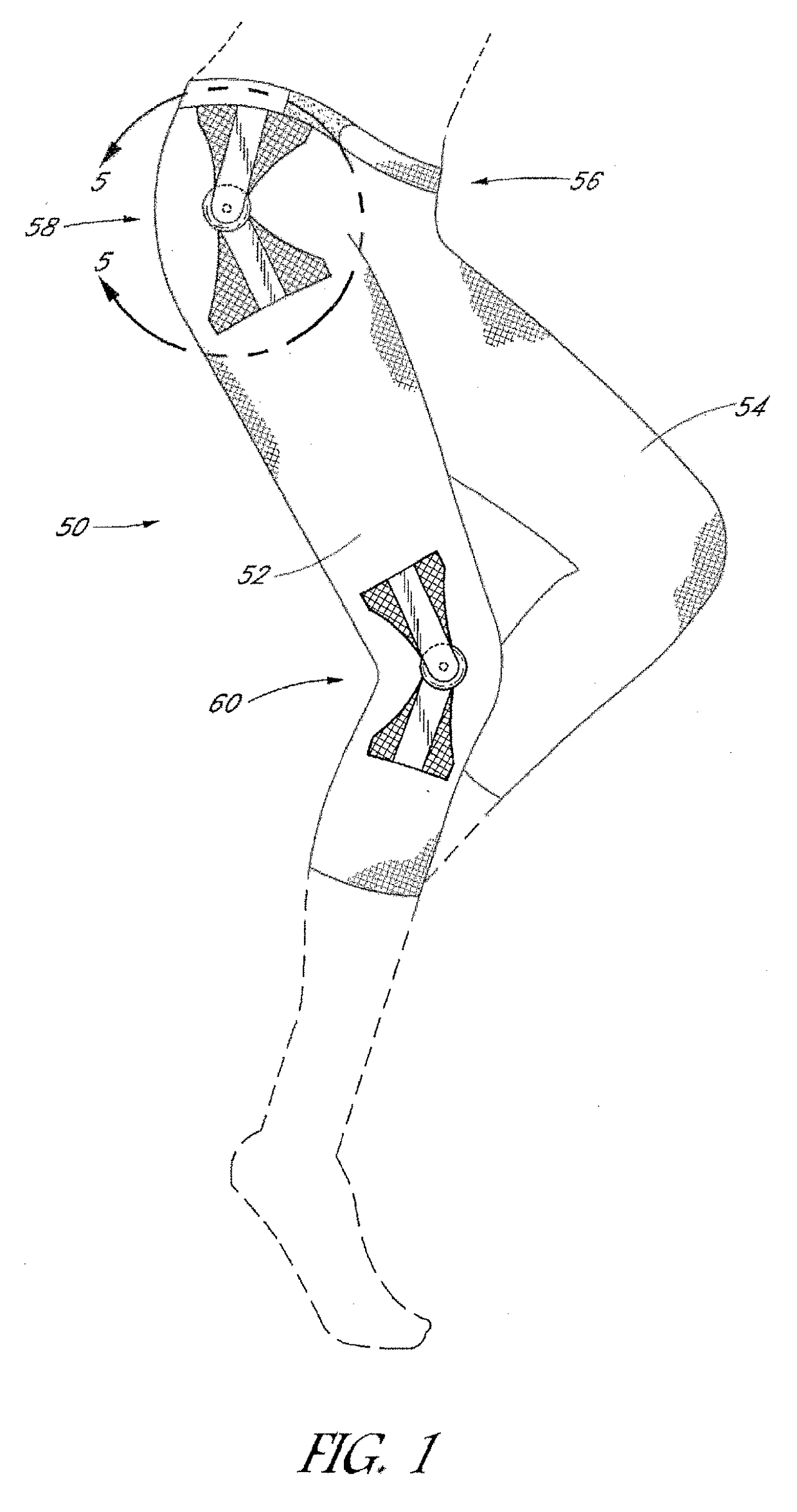 Wearable resistance device with power monitoring
