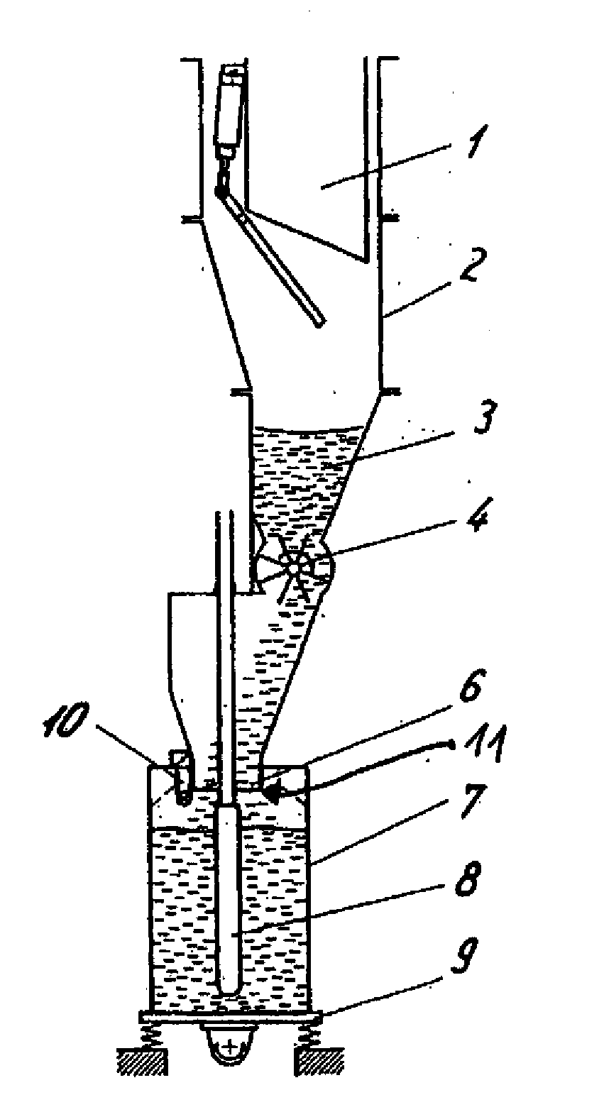 Method and Apparatus for Filling Open Containers with a Powdery Product