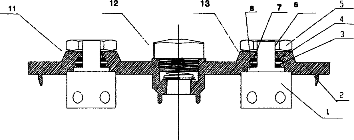 Sealing device for protecting terminal posts of power lithium ion battery from weeping