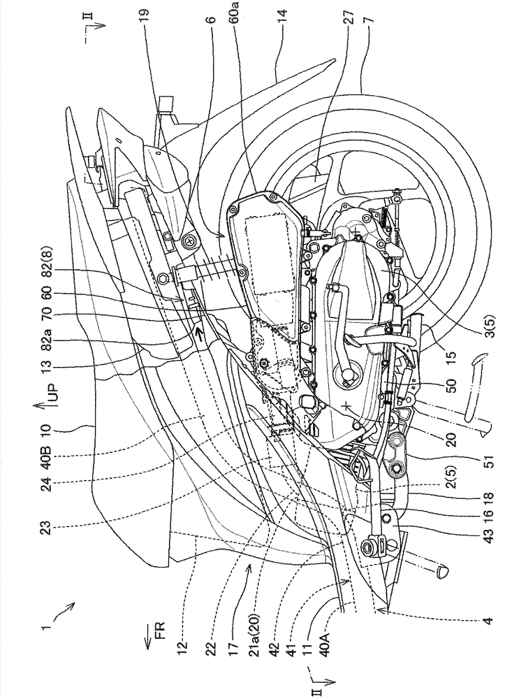 Exhaust purifying apparatus of saddle-ride type vehicle