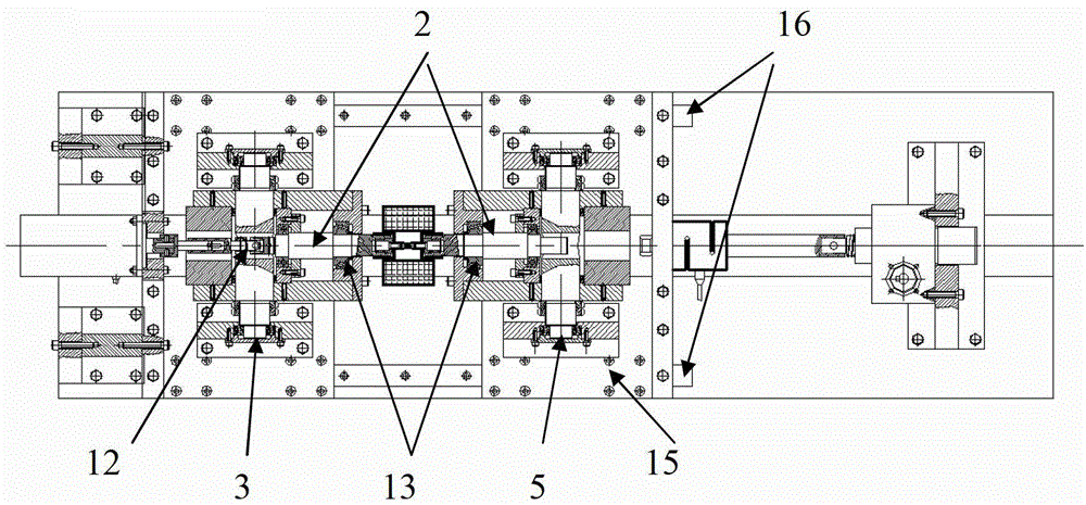 Rotating bending fatigue test device and method with axial load control function