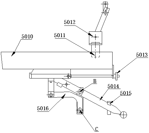 Paper bag machine handle pasting glue coating device