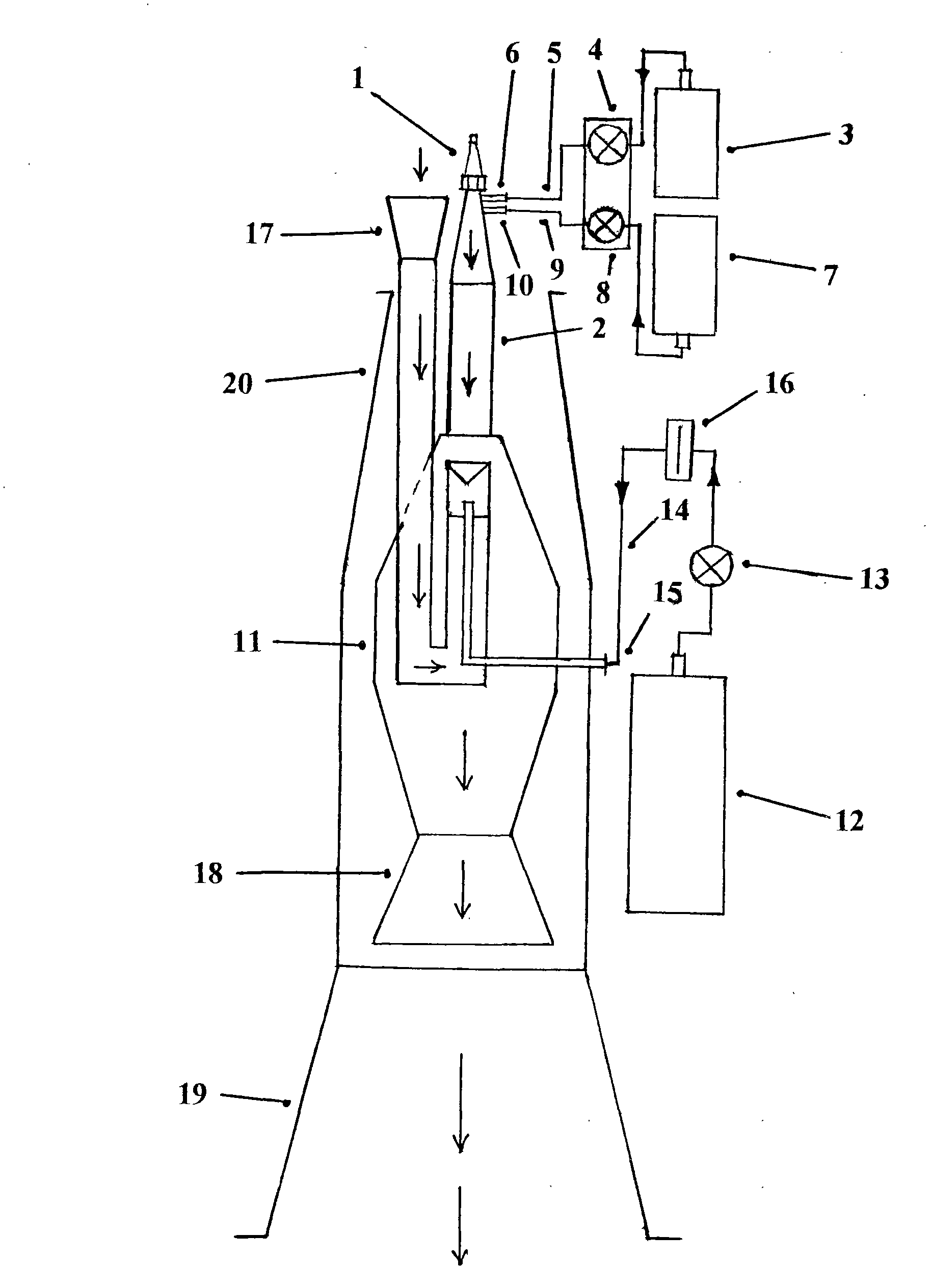 Main component device of micro-emission high-energy-saving multiplied tremendous-power pulse knocking engine