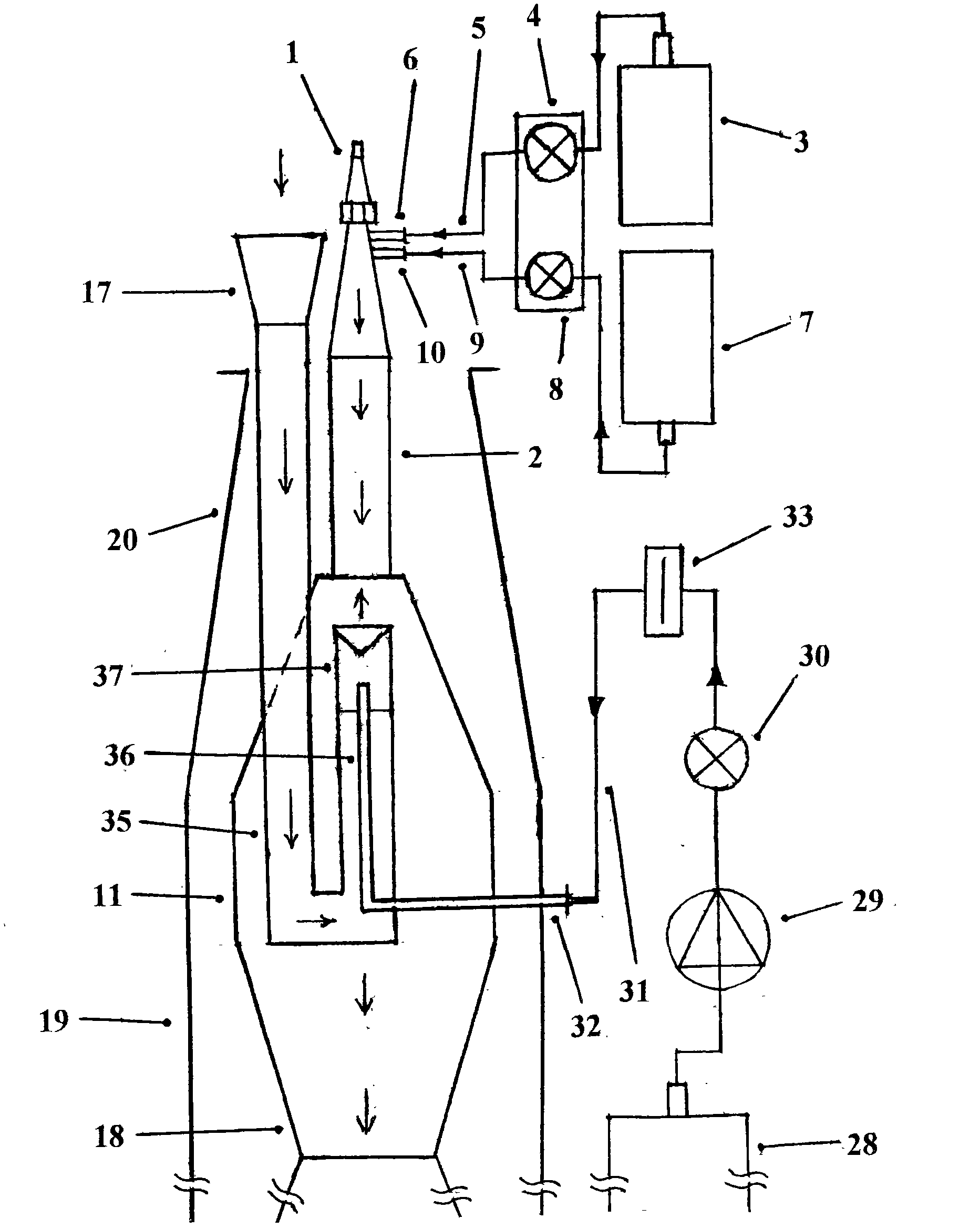 Main component device of micro-emission high-energy-saving multiplied tremendous-power pulse knocking engine