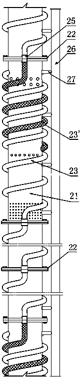 Segmented lifting and conveying device of deep-sea mining annular pipelines