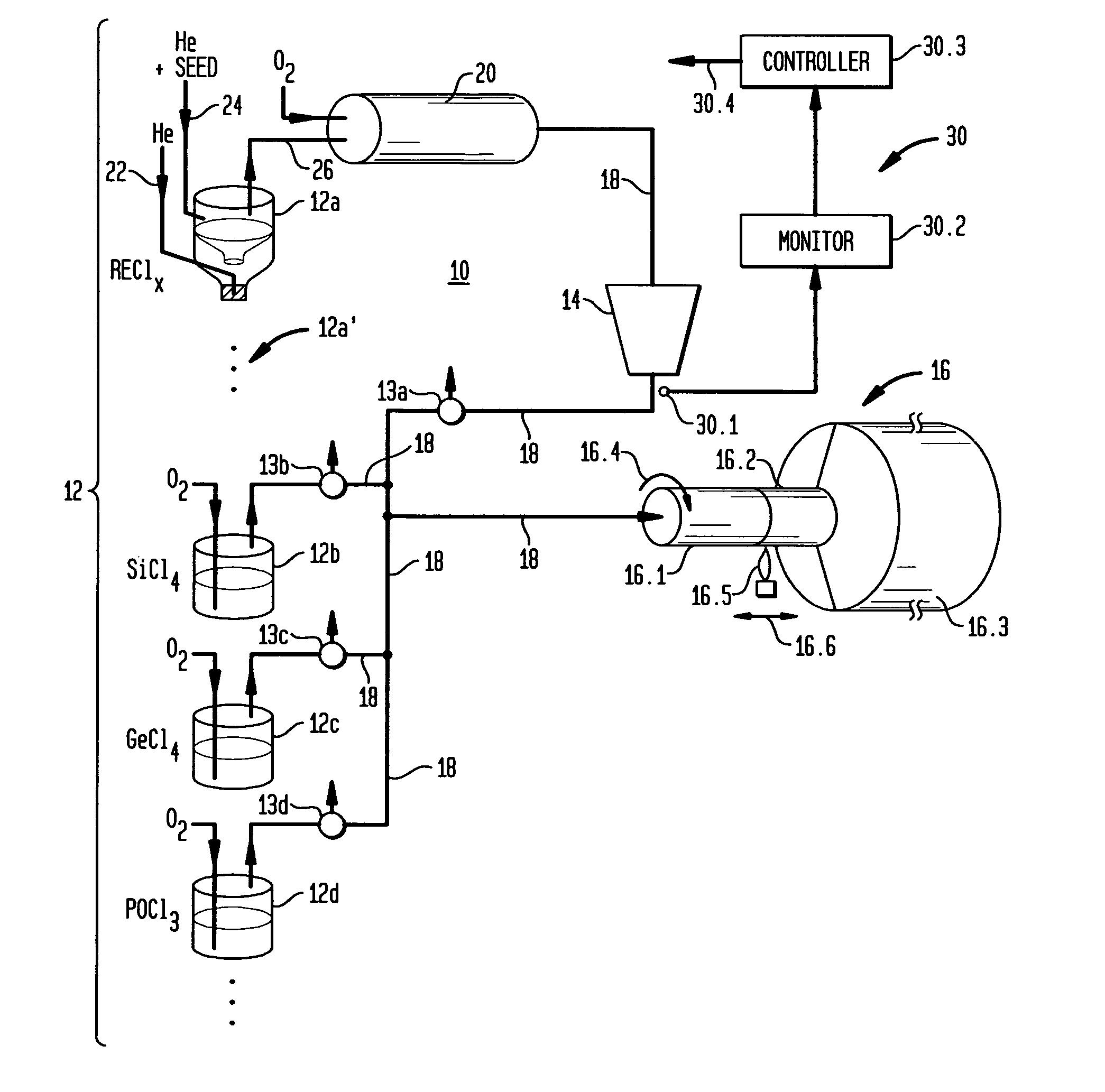 Apparatus and method for fabricating glass bodies using an aerosol delivery system