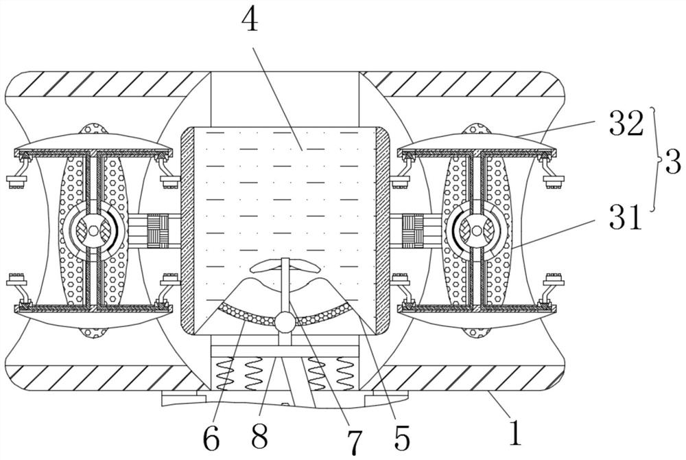 Agricultural irrigation device capable of avoiding overlapped spraying