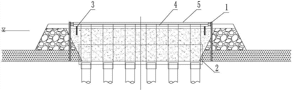 Method for constructing bearing platform on deepwater and rigid impermeable layer