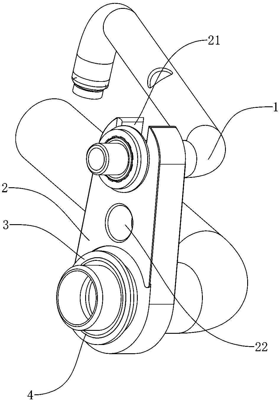 Air conditioner high-low pressure pipe assembly