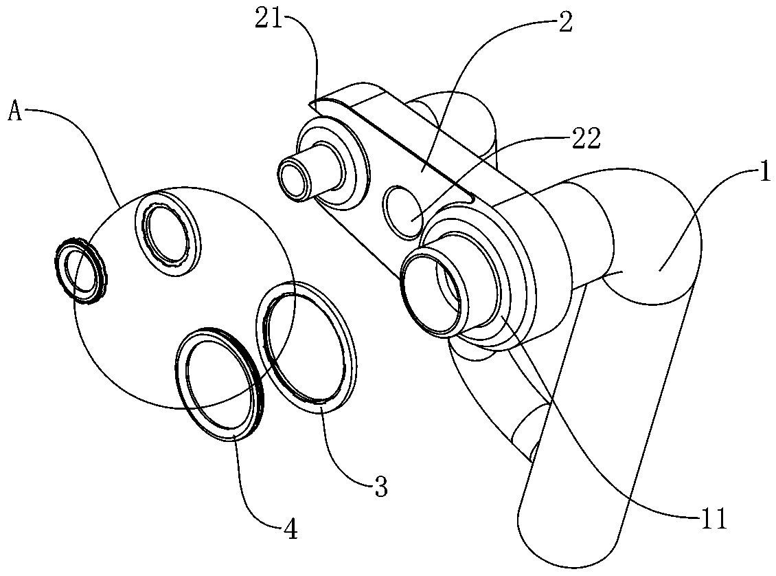 Air conditioner high-low pressure pipe assembly