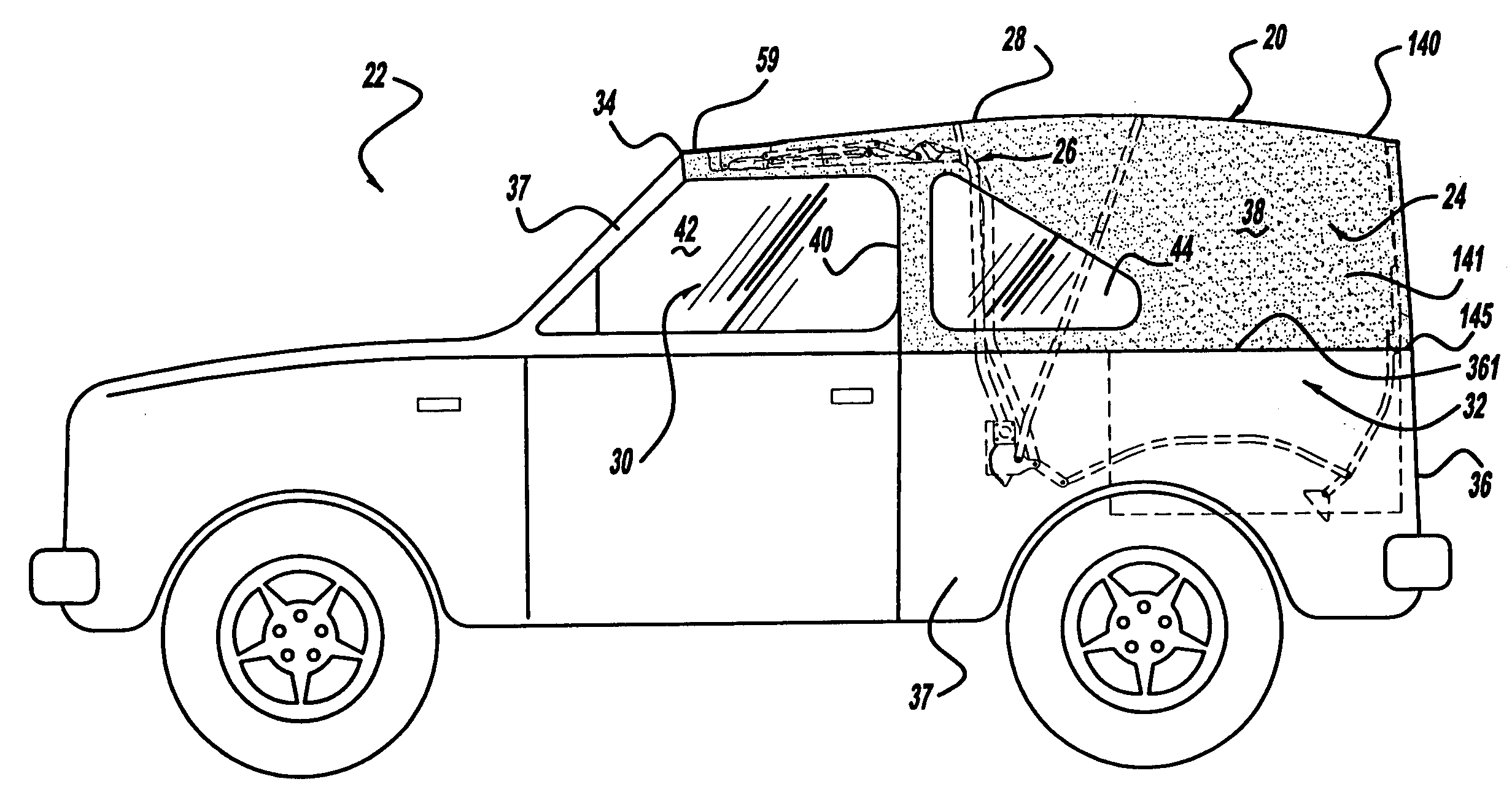 Soft-top convertible roof system for an automotive vehicle