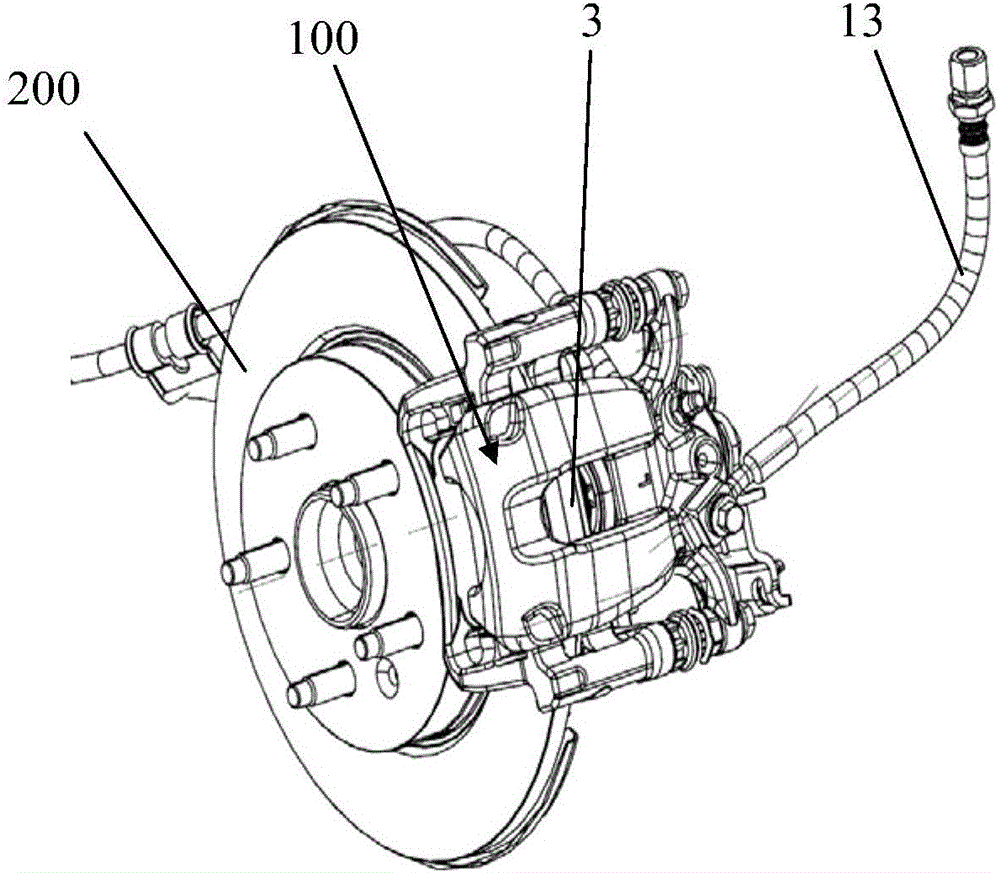 Vehicle braking type brake caliper