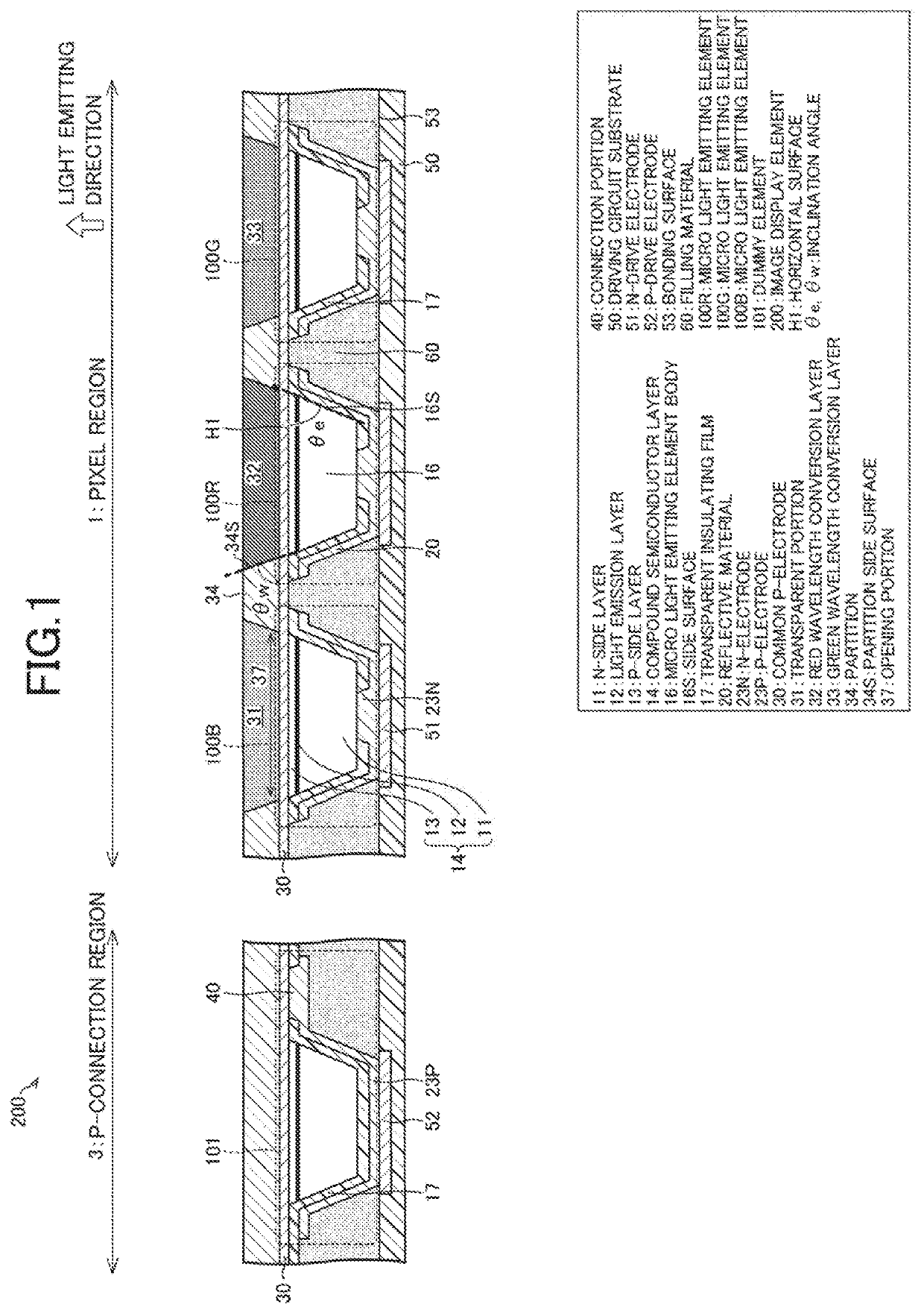 Micro light emitting element and image display device