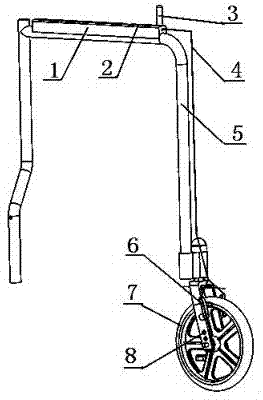 Braking mechanism of a walking aid wheelchair