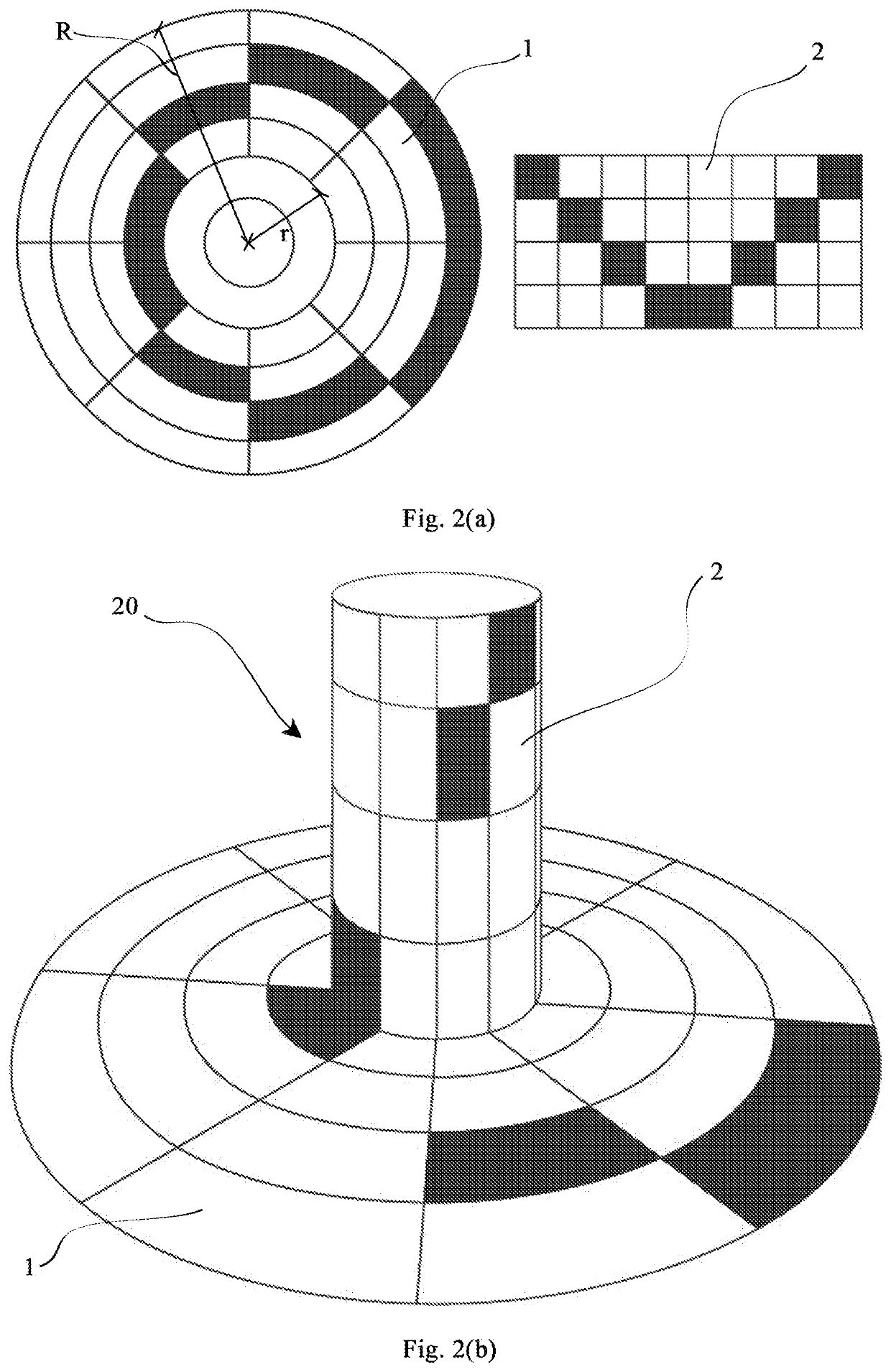 Method for obtaining 360° panorama images to be continuously displayed by a two-dimensional medium on a cylindrical or conical reflecting surface that simulates the actual view