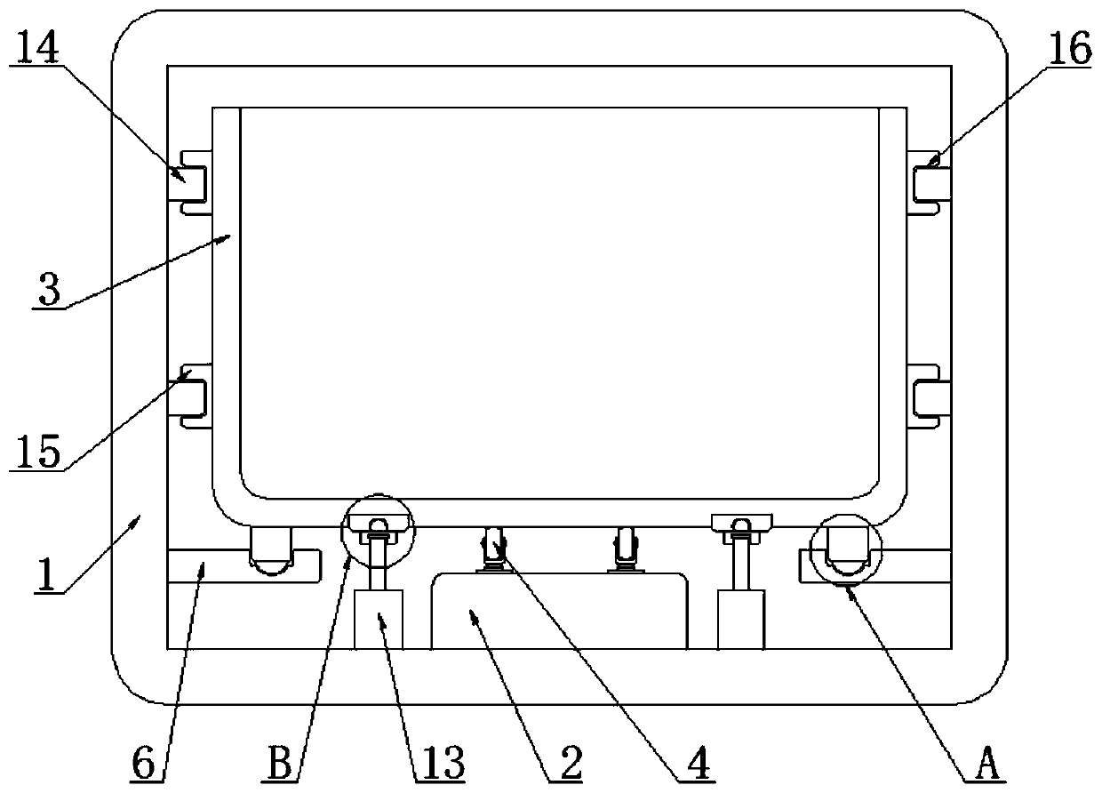 Mounting structure of embedded household appliance