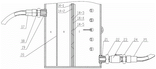 A pipeline liquid exhaust device for flow test