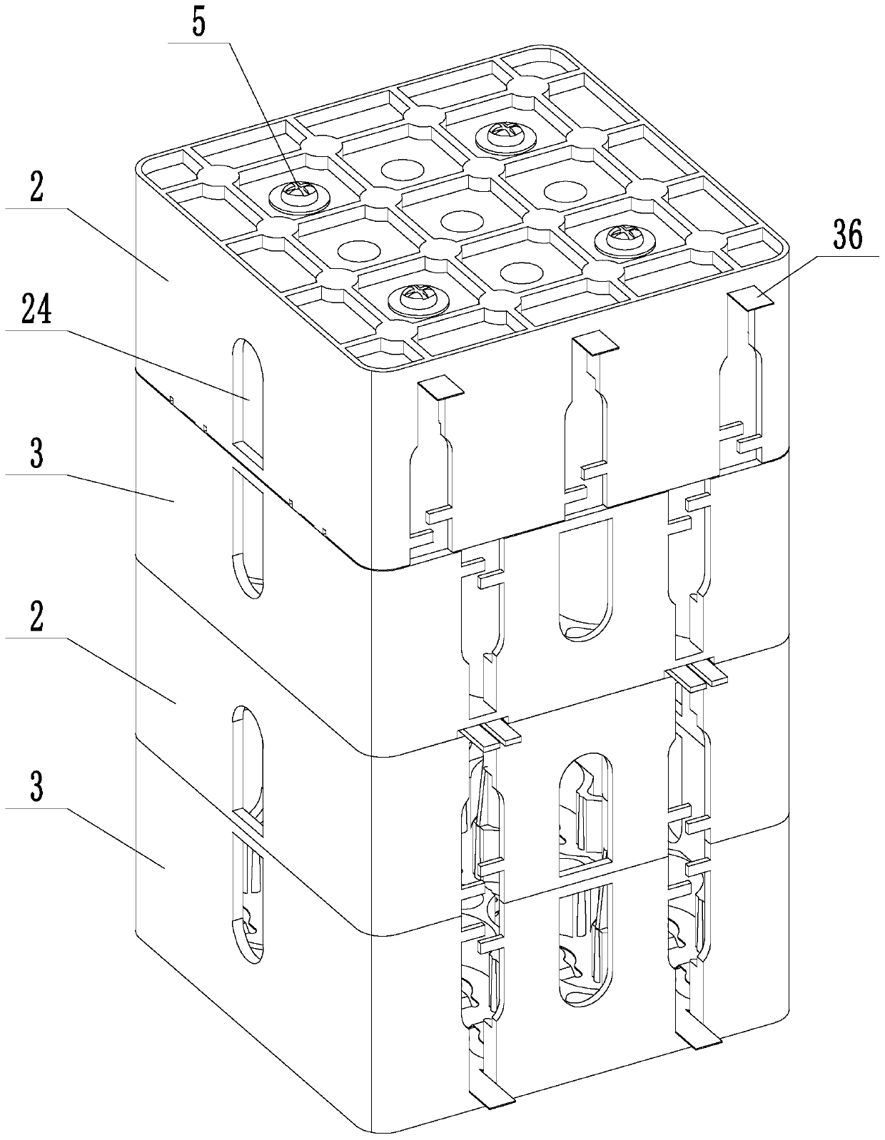 A welding-free combined battery pack