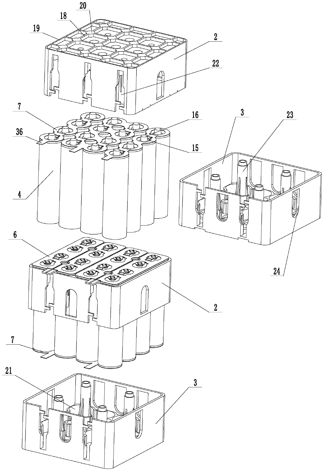 A welding-free combined battery pack