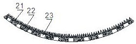 Elastic and breathable arc-shaped crepe composite non-woven production line and production method