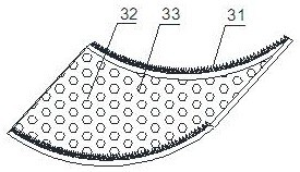 Elastic and breathable arc-shaped crepe composite non-woven production line and production method