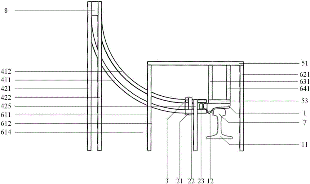Horizontal shock excitation device for steel rail