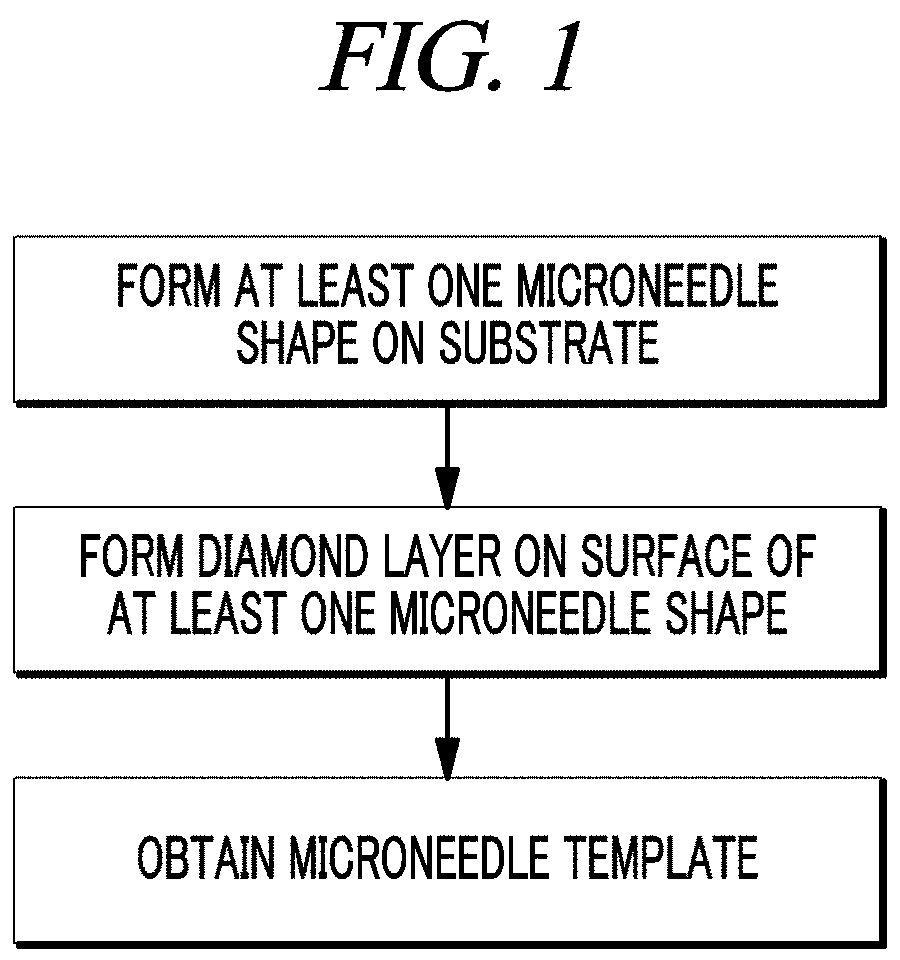 Microneedle template and microneedle prepared using the same