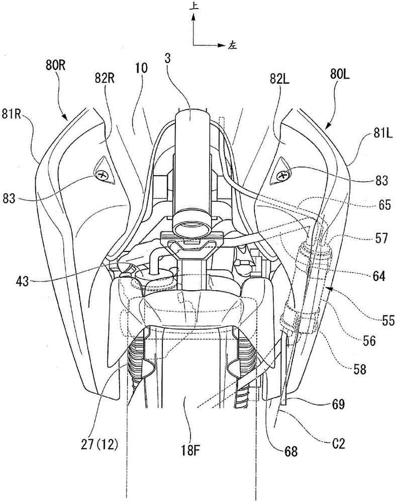 Carbon canister configuration structure of riding type vehicle