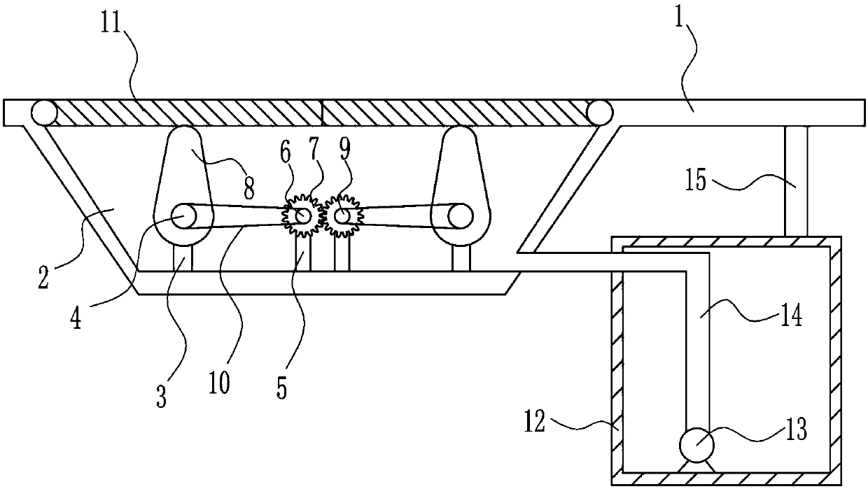 An efficient surface water sampling device used for water quality detection, and manufacturing and sampling methods thereof