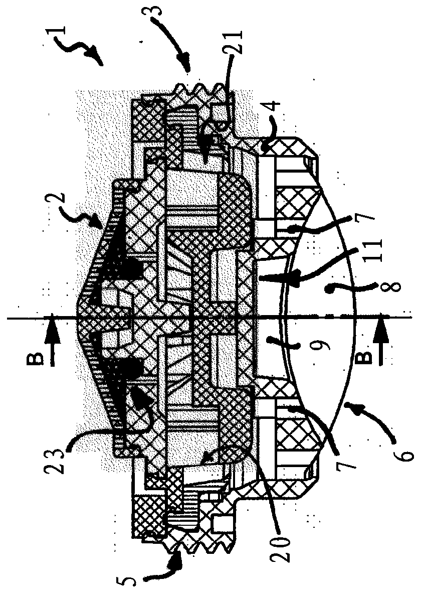 Jet regulator with slit-like recess as tool interface