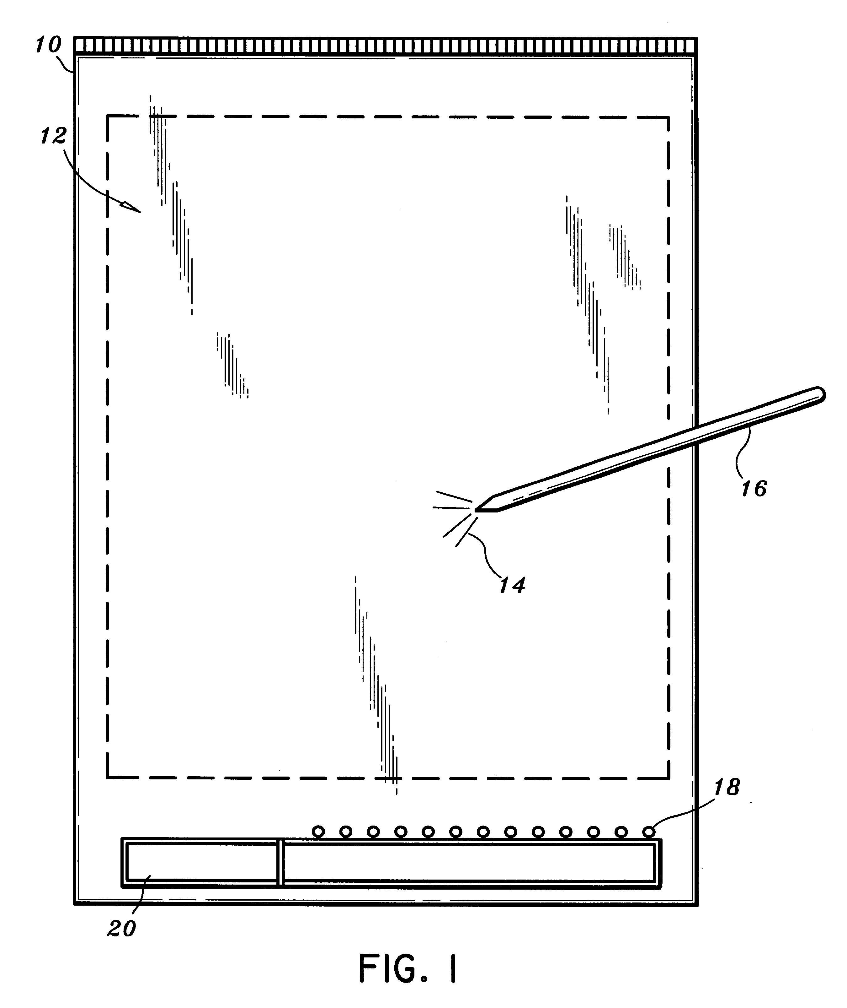 System and method for displaying page information in a personal digital notepad