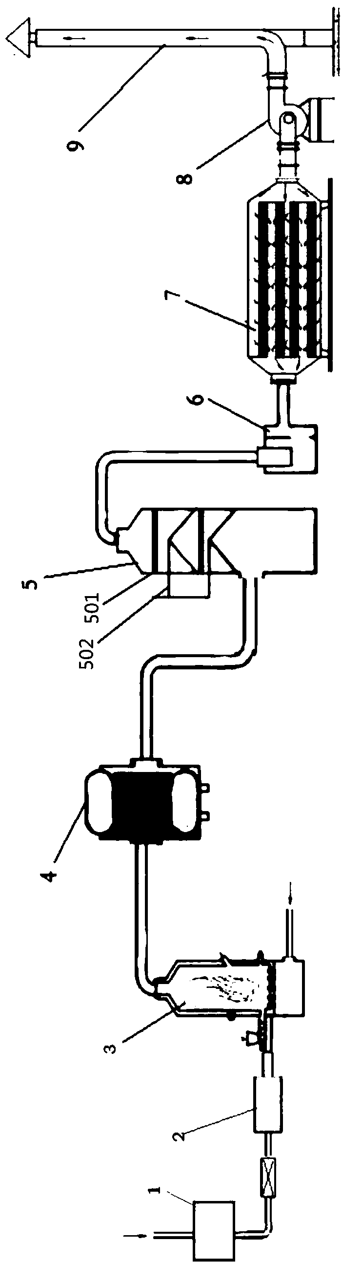 Rubber regenerative exhaust gas treatment device