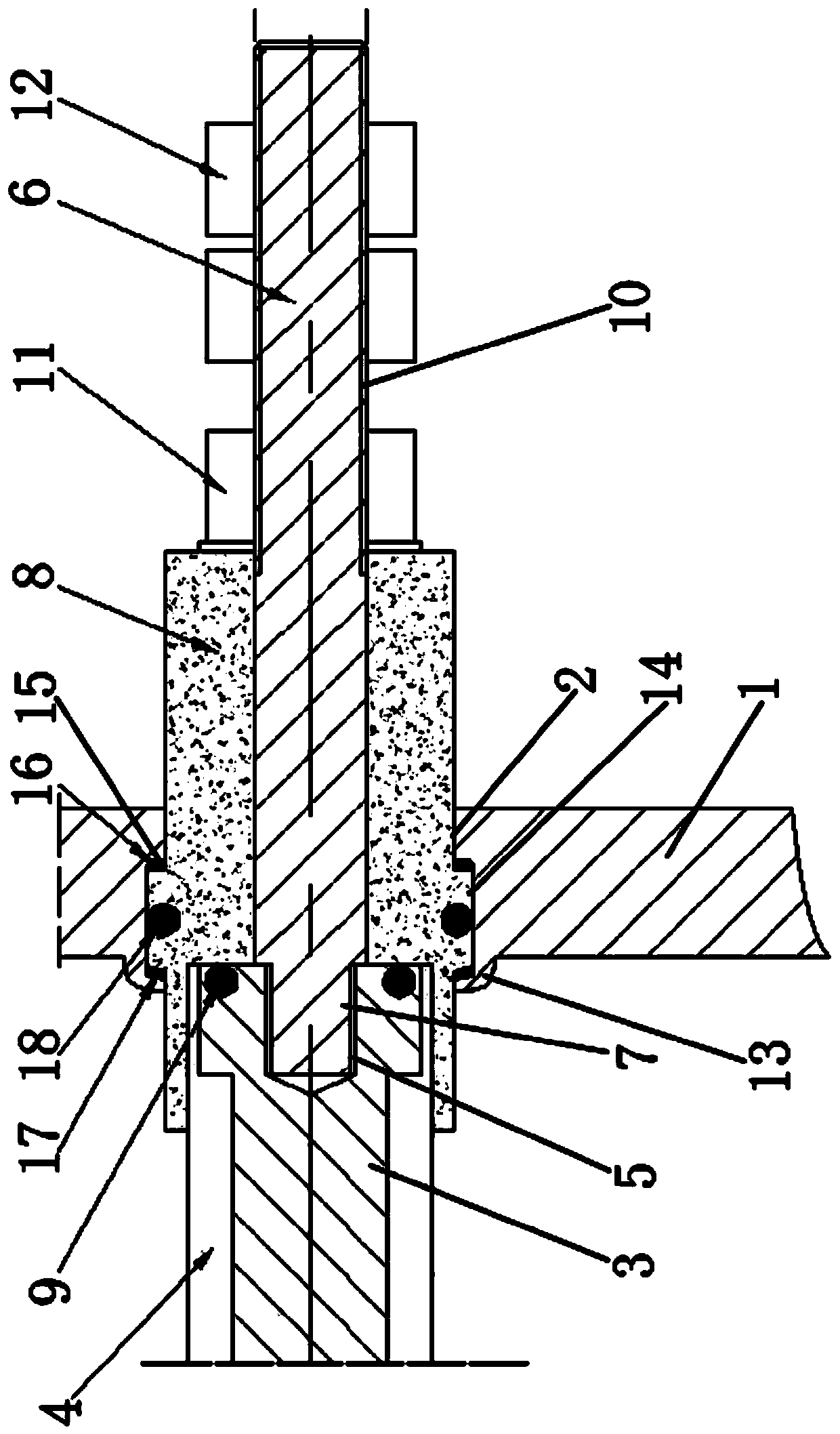 A kind of elastic clamping joint of enclosed ammonia-resistant motor