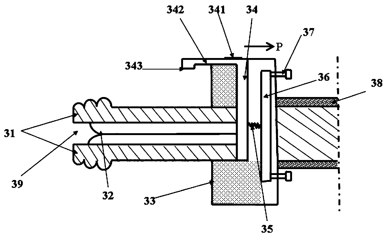 A kind of elastic clamping joint of enclosed ammonia-resistant motor