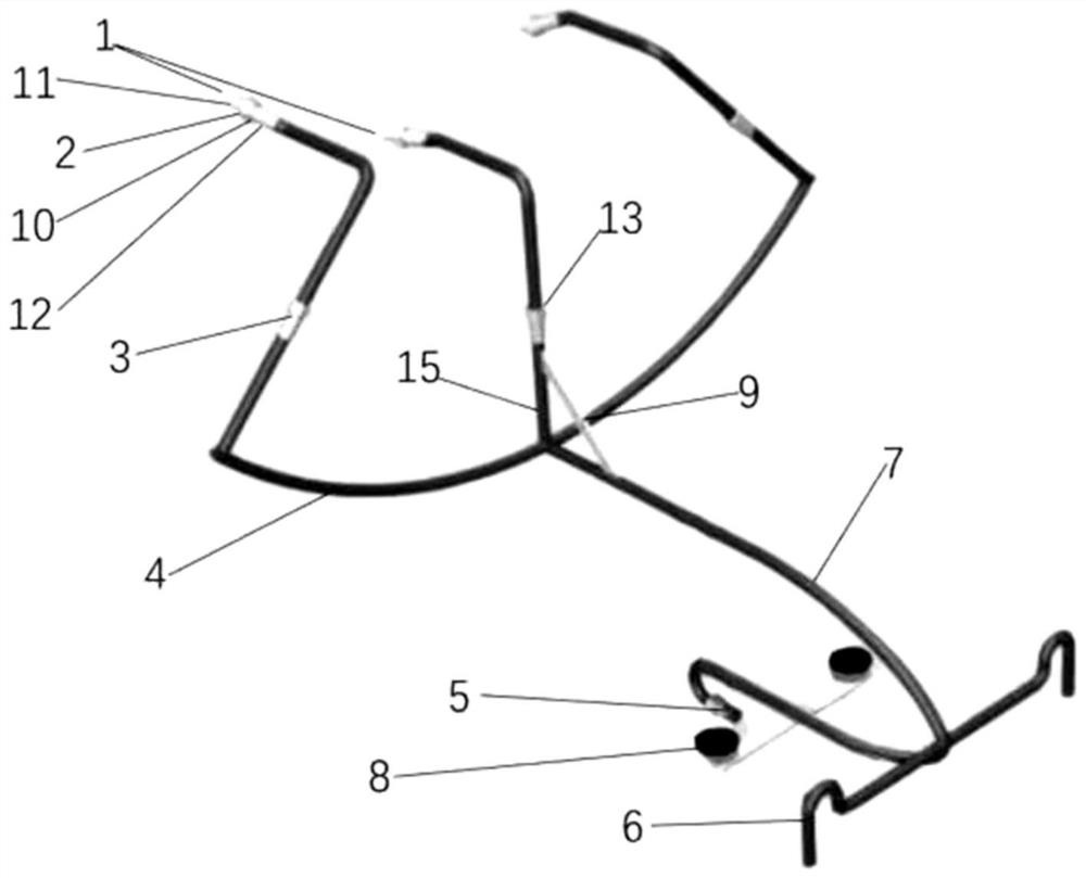 Aero-engine on-wing washing frame capable of being adjusted and fixed