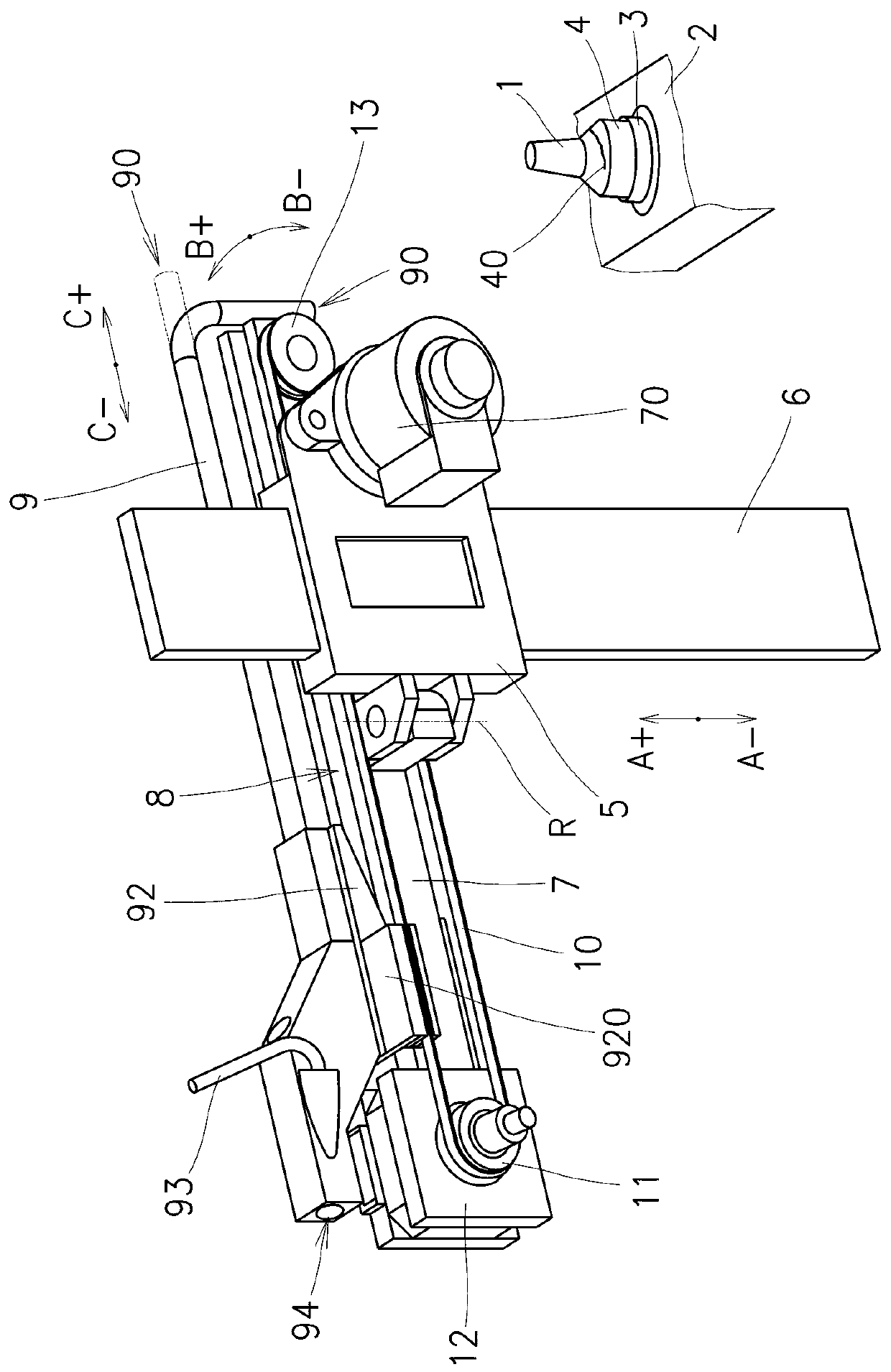 A device for handling a yarn end, a method, and an annular spinning machine