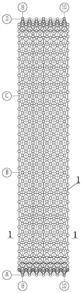 Anti-deflection construction method for large-area network frame high-altitude cantilever installation