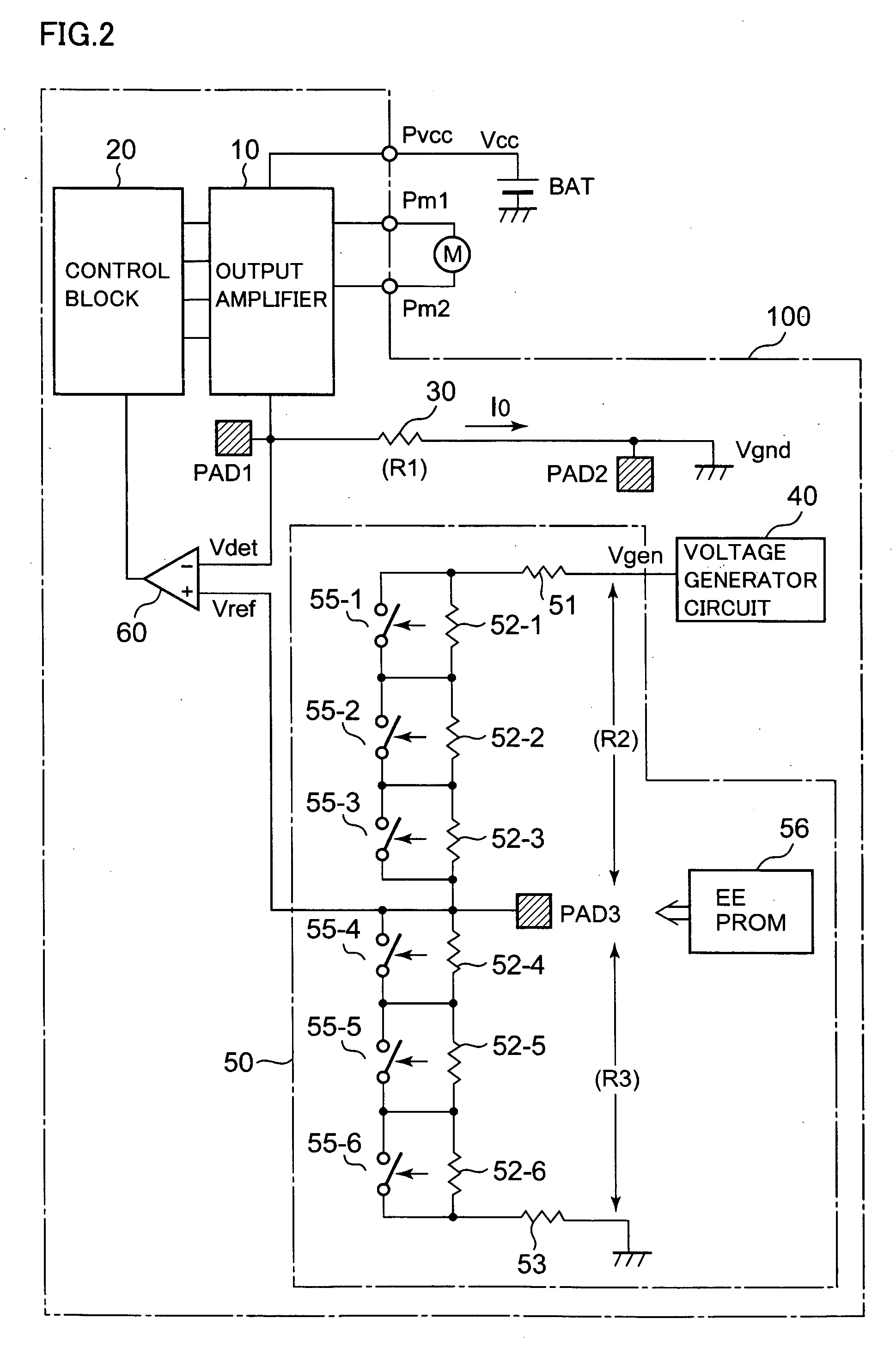Load-driving semiconductor device that detects current flowing through load by resistor