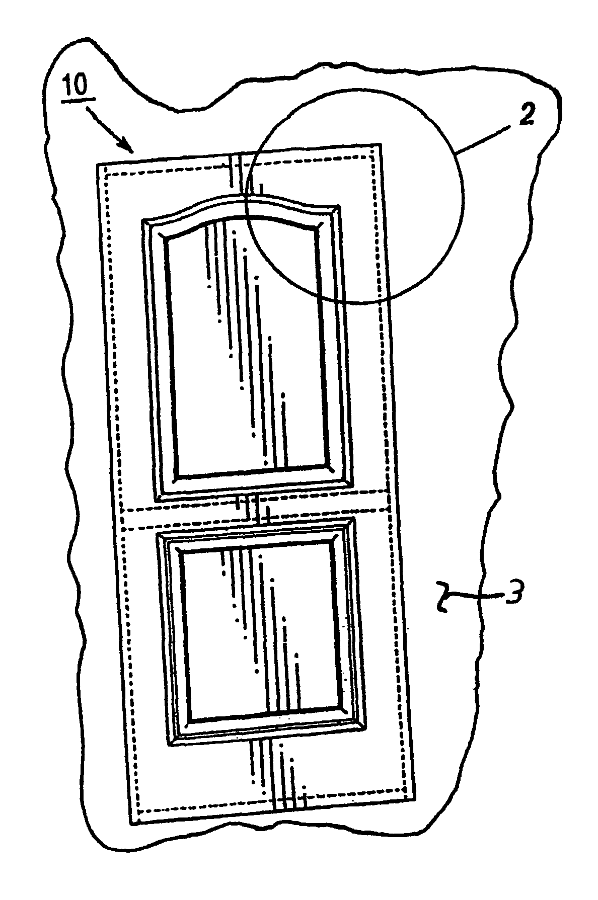 Hollow core door with scrubbers for cleaning inner air flow