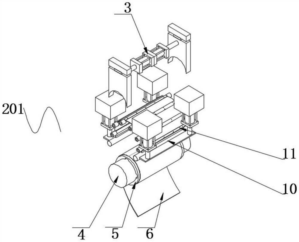 Multi-roller pressing and multi-directional coiling system based on strip steel and control method