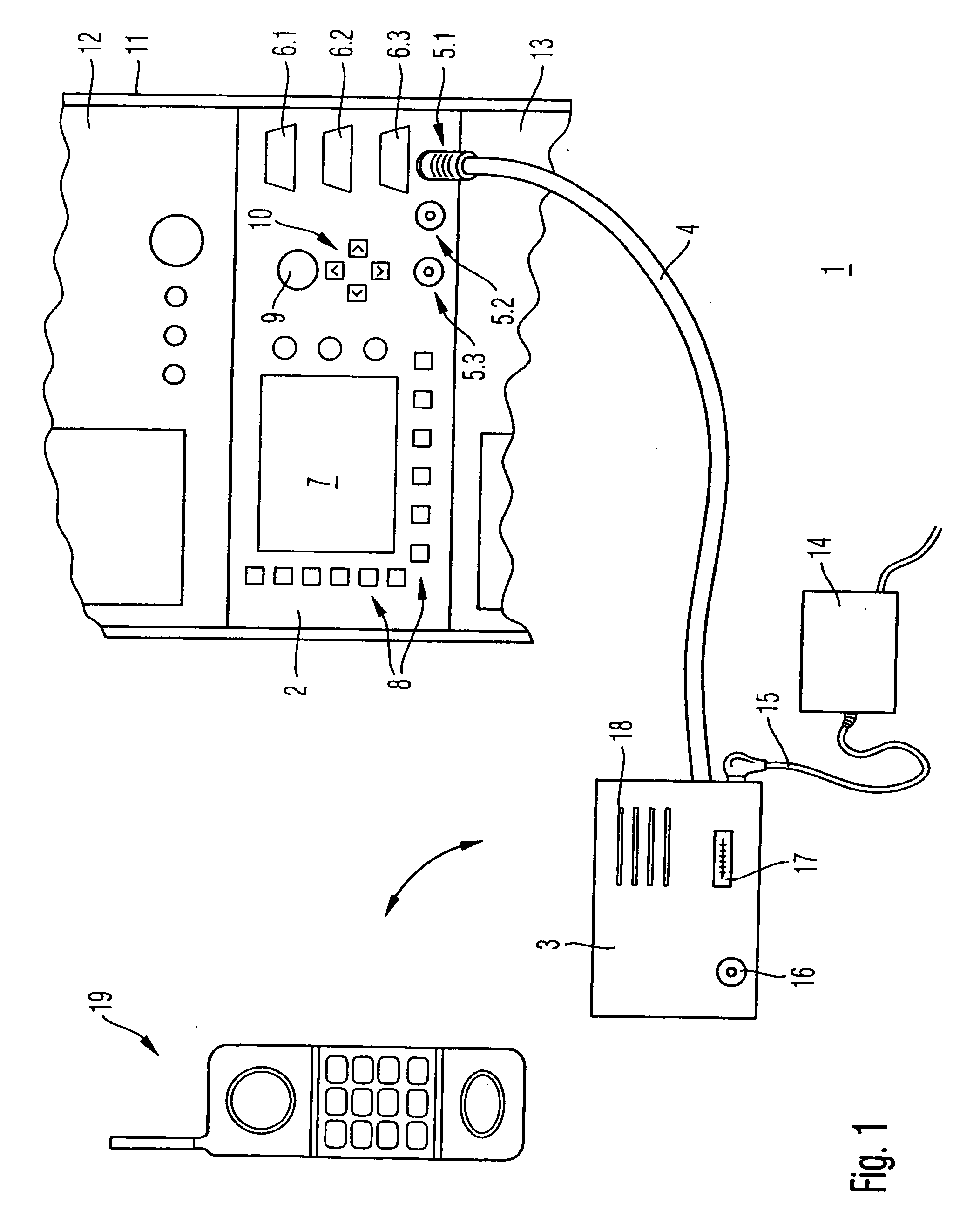 High-frequency measuring system having spatially separated high-frequency modules