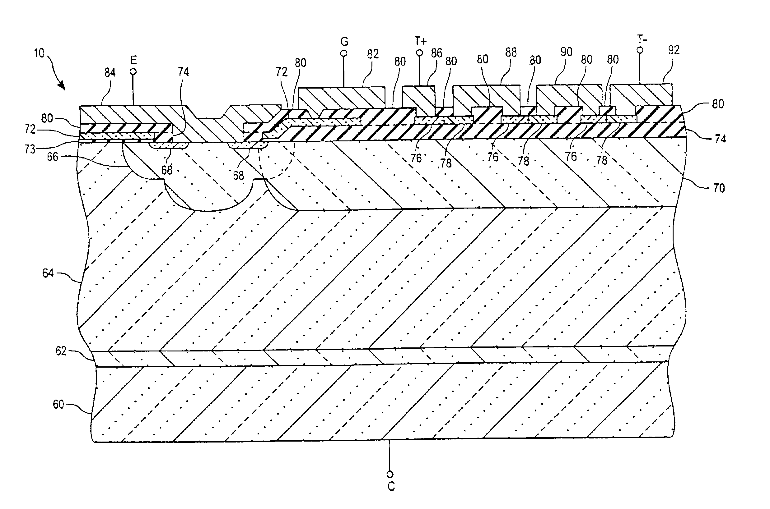Integrated circuit including semiconductor power device and electrically isolated thermal sensor
