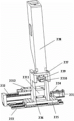 Material pressing device of pressing fit mechanism of fully-automatic electric material pressing fit machine