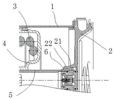 Seal structure of piston type spring brake chamber